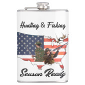 T - Shirt-Hutband für Jagd und Fischerei Flachmann (Vorderseite)