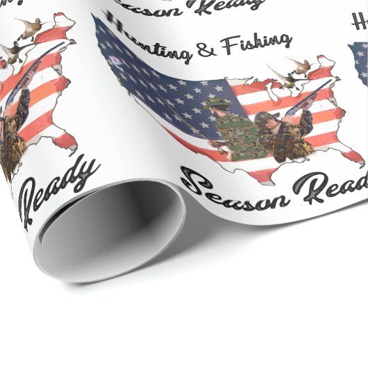 T - Shirt-Hutband für Jagd und Fischerei Geschenkpapier (Rolleneckpunkt)