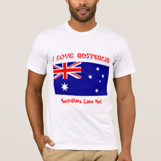 T - Shirt I LIEBE AUSTRALIEN Australier Liebe ich