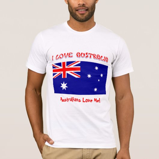 T - Shirt I LIEBE AUSTRALIEN Australier Liebe ich (Vorderseite)