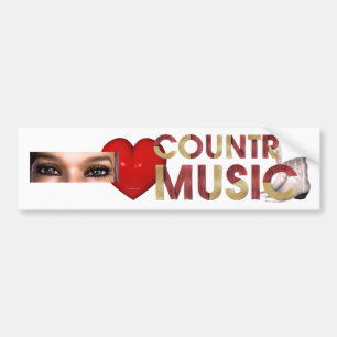 T-SHIRT I Liebe-Countrymusik Autoaufkleber