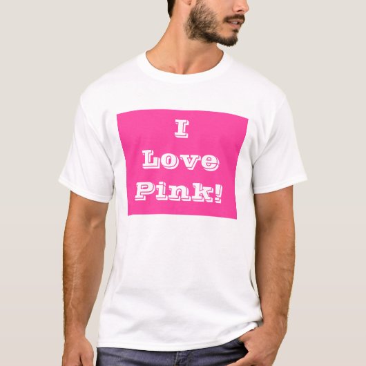 T - Shirt I Liebe Rosa (Vorderseite)