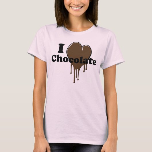 T - Shirt I Liebe Schokolade (Vorderseite)