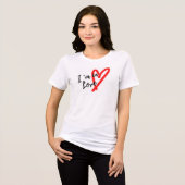 T-Shirt "Ich bin in Liebe" Tri-Blend Shirt (Vorderseite voll)