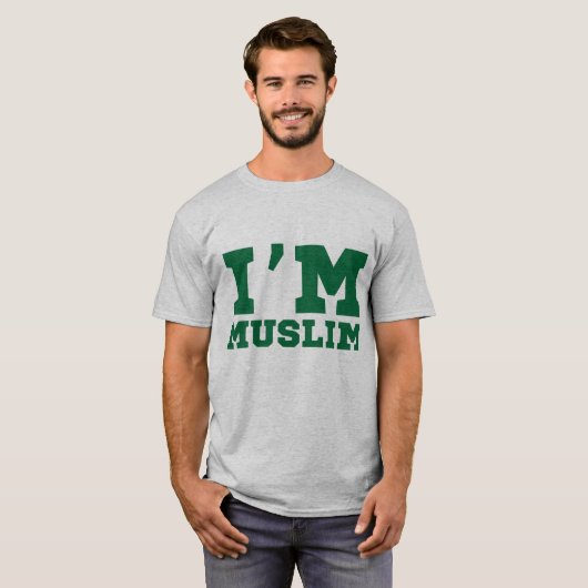 T - Shirt Ich bin Muslim, Abschlag, Islam Shirt (Vorne ganz)