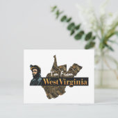 T-Shirt Ich komme aus West Virginia Postkarte (Stehend Vorderseite)