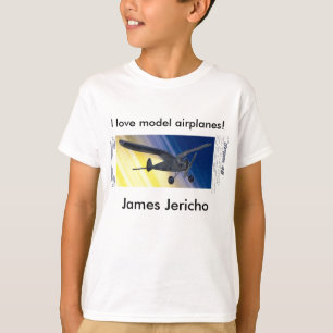 T-Shirt - Ich liebe Modellflugzeuge! mit Namen
