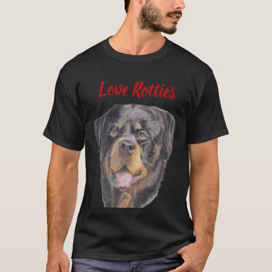 T-Shirt Ich liebe Rotties (Vorderseite)