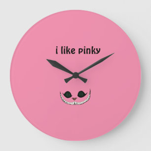 T-Shirt ich mag Pinky Große Wanduhr