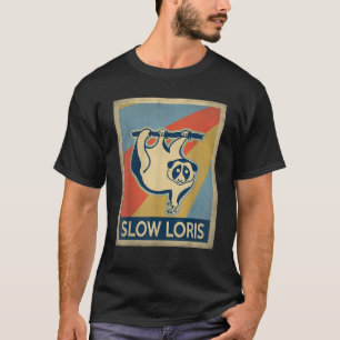 T-Shirt im Vintage-Stil mit Langsamen Loris