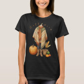 T - Shirt in Halbzeit zwischen Druckkürbis Herbst (Vorderseite)