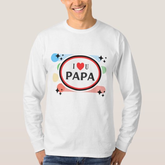 T - Shirt in Liebe u Papa-Hemden für Papa (Vorderseite)