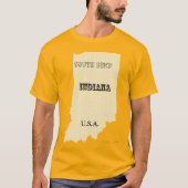 T - Shirt - Indiana Karte mit Stadt (Vorderseite)