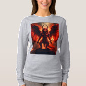 T-Shirt Infernal Winged Warrior – Fiery Demon King (Vorderseite)