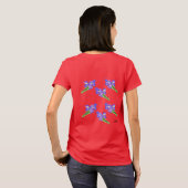 T-Shirt : Iris Blumen (Schwarz voll)