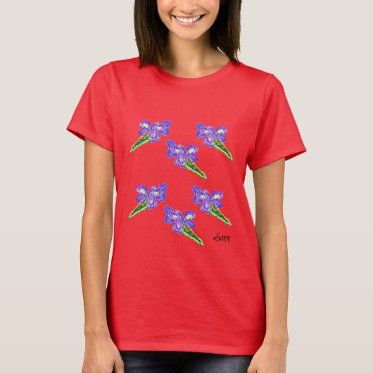 T-shirt : Iris Flowers (Vorderseite)