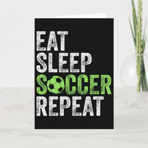 T-Shirt Iss Eat Sleep Soccer Repeat Cool Sport Spi Karte