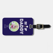 T-Shirt It Up Daddy Custom Foto Golf Navy Blue Gepäckanhänger (Vorderseite horizontal)