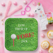 T-Shirt It Up for Ihm Golf Theme Celebration Party Pappteller (Party)