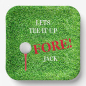 T-Shirt It Up for Ihm Golf Theme Celebration Party Pappteller (Vorderseite)