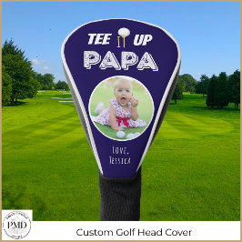 T-Shirt It up Papa Custom Foto Vathers Day Blue Golf Headcover