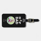 T-Shirt It up Vater Custom Foto Vathage Day Black Gepäckanhänger (Vorderseite horizontal)