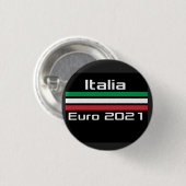 T - Shirt Italia Euro 2021 Button (Vorne & Hinten)