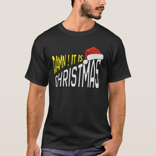T-Shirt : It's Christmas (black) (Vorderseite)