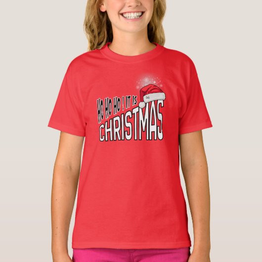 T-Shirt : It's Christmas (red) (Vorderseite)