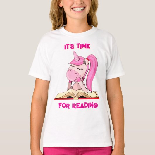 T-Shirt It's time for reading (Vorderseite)