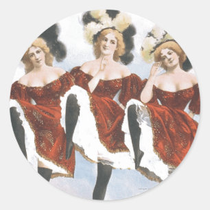 T-SHIRT Ja ich kann Runder Aufkleber