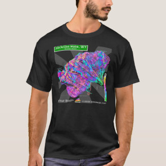 T - Shirt Jackson Hole 3dSkiMaps (dunkel)
