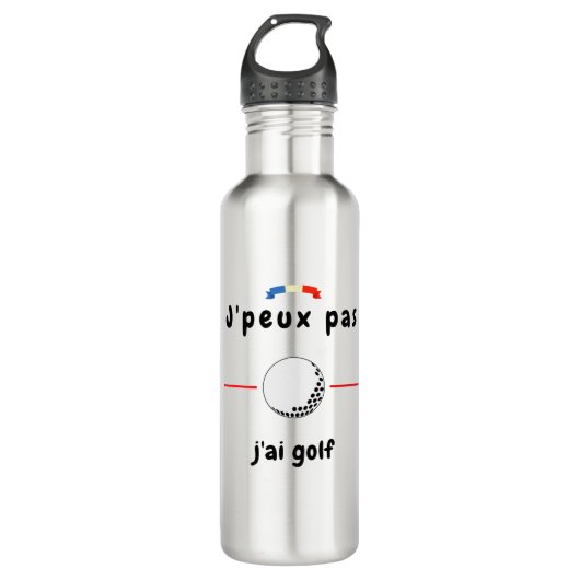 T-shirt Je peux pas j'ai Golf Edelstahlflasche (Vorderseite)