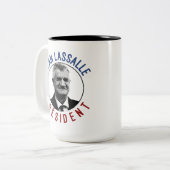 T-Shirt Jean Lassalle Präsident 2022 Zweifarbige Tasse (Vorderseite Links)