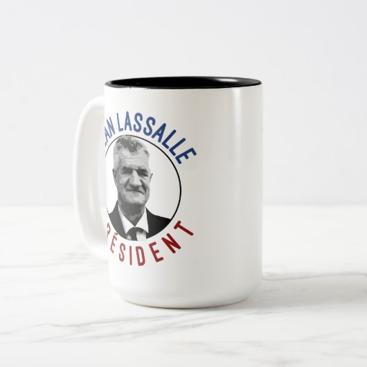 T-Shirt Jean Lassalle Präsident 2022 Zweifarbige Tasse (Vorderseite Links)