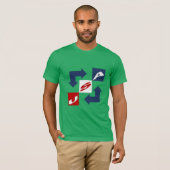 T-Shirt Jersey Grün-Mann DESIGN USA (Vorne ganz)