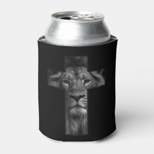 T-shirt Jesus Cross With Lion Face, Faith In God T Dosenkühler