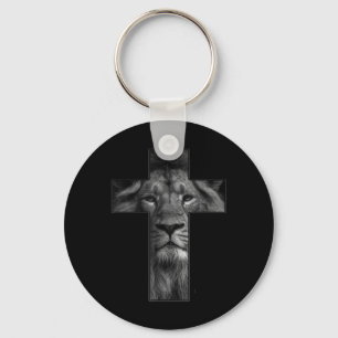 T - Shirt Jesus kreuzen mit Löwengesicht, Glaube a Schlüsselanhänger