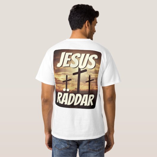T-shirt — Jesus räddar (Schwarz voll)
