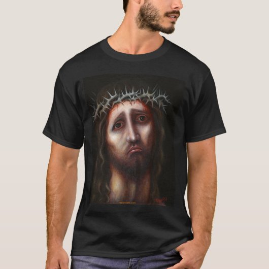 T - SHIRT JESUSS CHRISTUS (TRAURIGER CHRISTUS) - (Vorderseite)