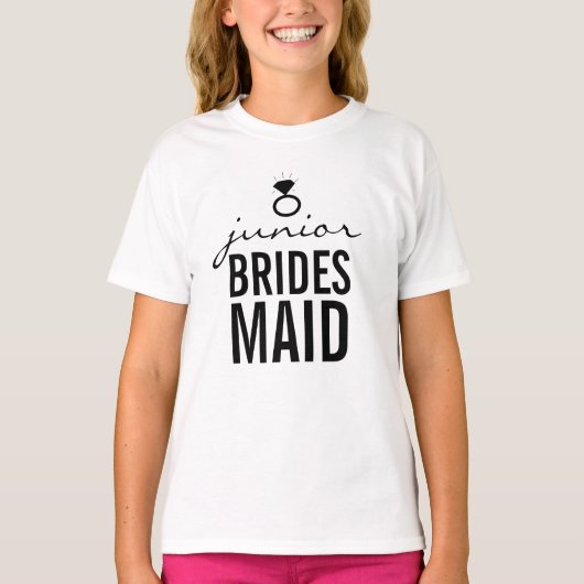 T - Shirt - Jr. Bridesmaid's Ring (Bling) White (Vorderseite)