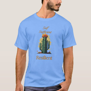 T-Shirt-Kaktus im geometrischen Design selbstständ T-Shirt