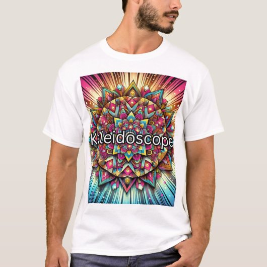 T - Shirt "Kaleidoskop" - lebhaft, kühl (Vorderseite)