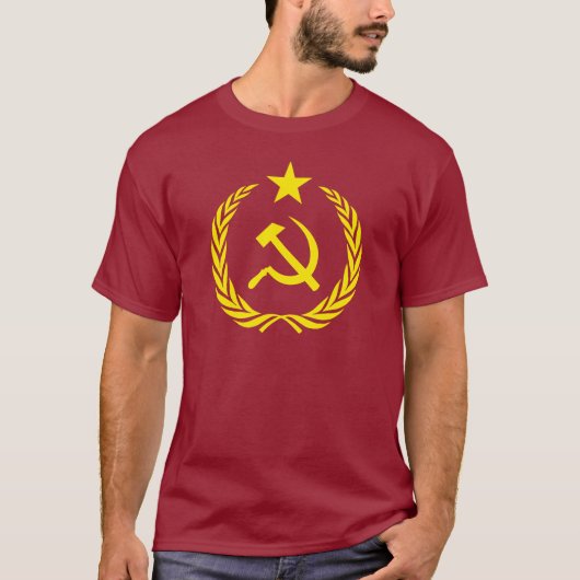 T - Shirt-kalter Kriegs-Kommunist-Flagge T-Shirt (Vorderseite)