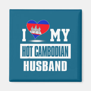 T-Shirt kambodschanischer Ehemann Kambodscha Magnet