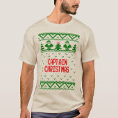 T-Shirt Kapitän-Christmas Holiday Ugly Sweater (Vorderseite)