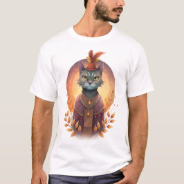T - Shirt Katze im bohischen Stil