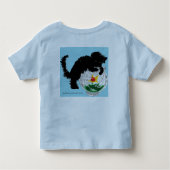 T - SHIRT KATZE VERSUCHT, IN DEN FISCHKUHL ZU GELA (Rückseite)