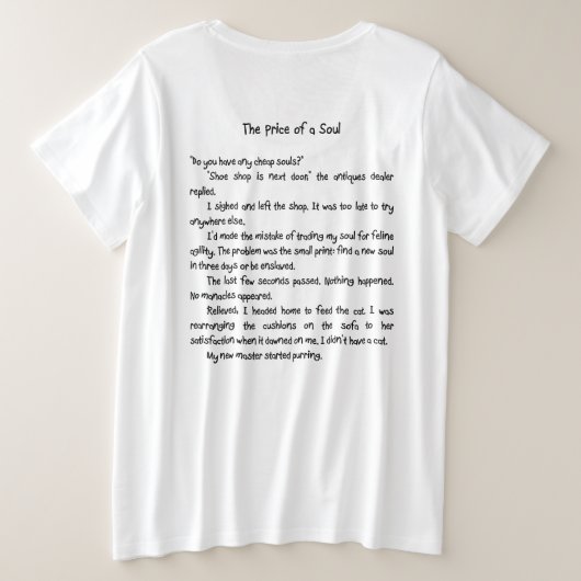 T - Shirt Katzenklammer Plus Größe (Schwarzer Text (Design Rückseite)