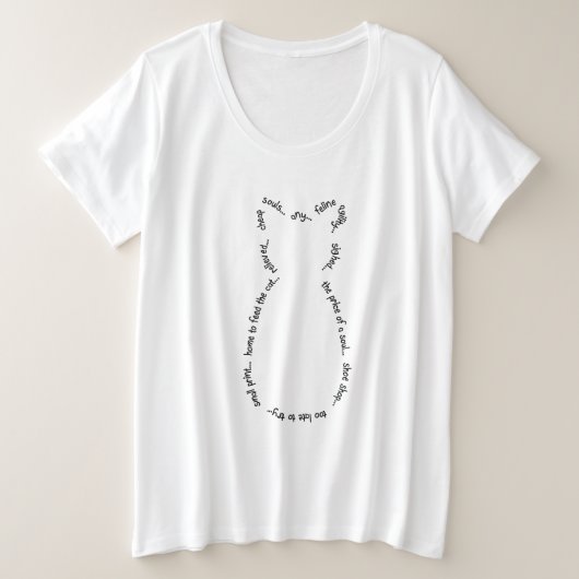 T - Shirt Katzenklammer Plus Größe (Schwarzer Text (Design vorne)